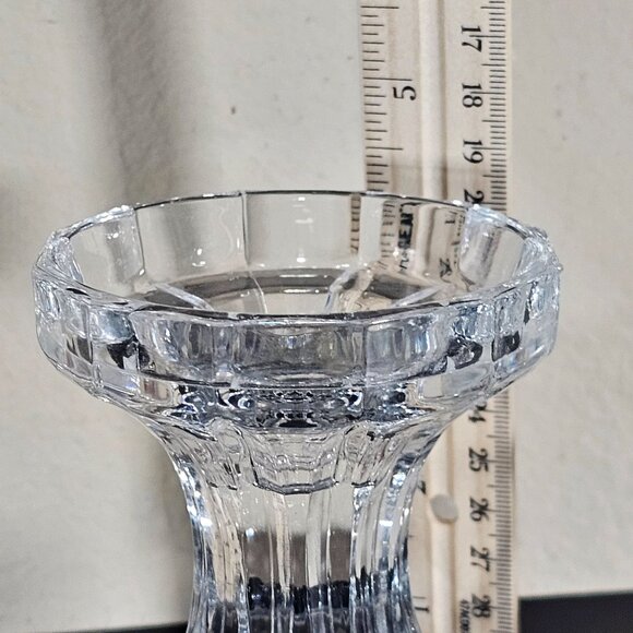 vtg assorted cut crystal candle holders lot/6 votive taper glass holders wedding - Picture 6 of 7